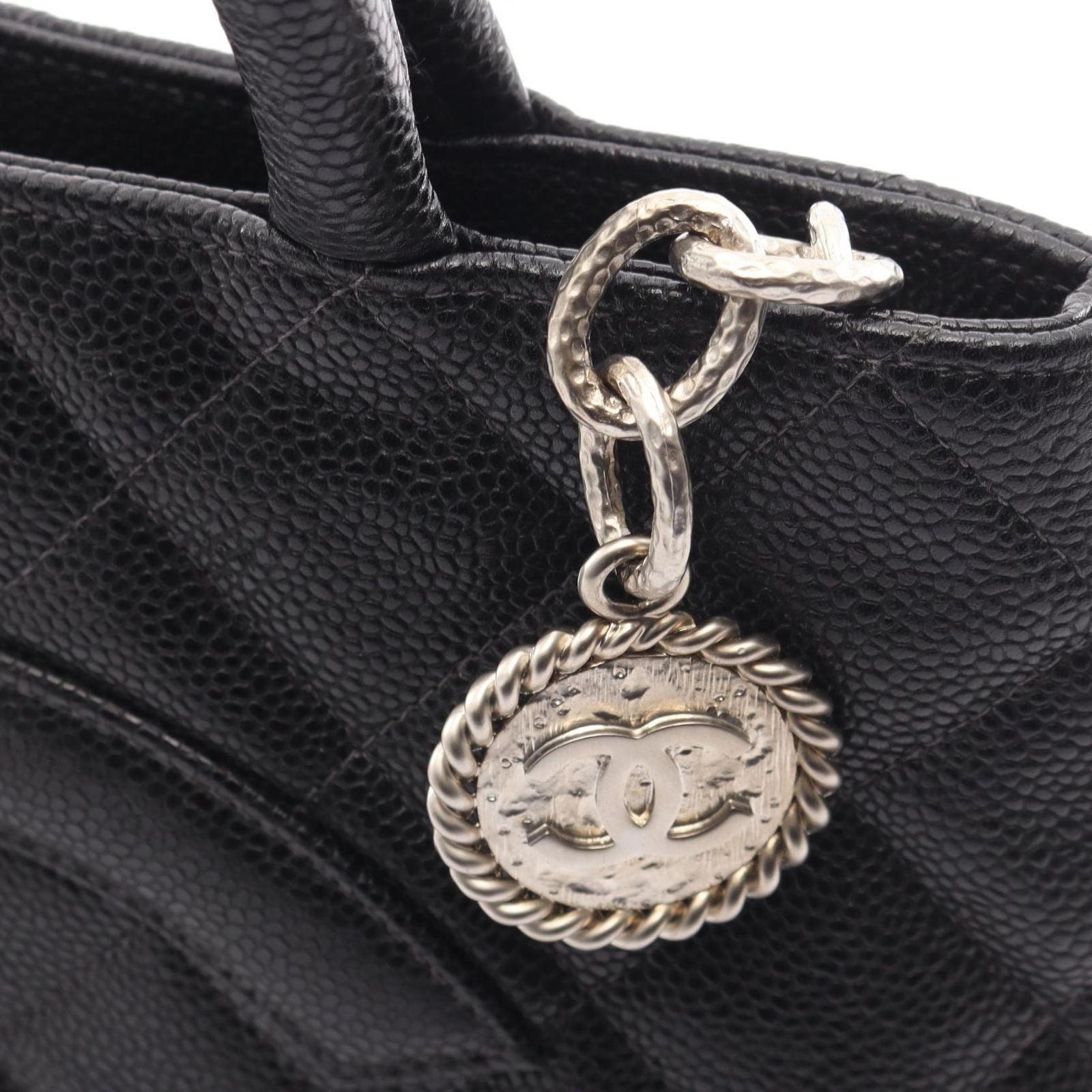 Chanel Tote Bag Reissue Black Caviar Leather — view 6