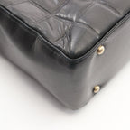 Chanel Tote Bag Choco Bar Black Lambskin CC Logo — view 8