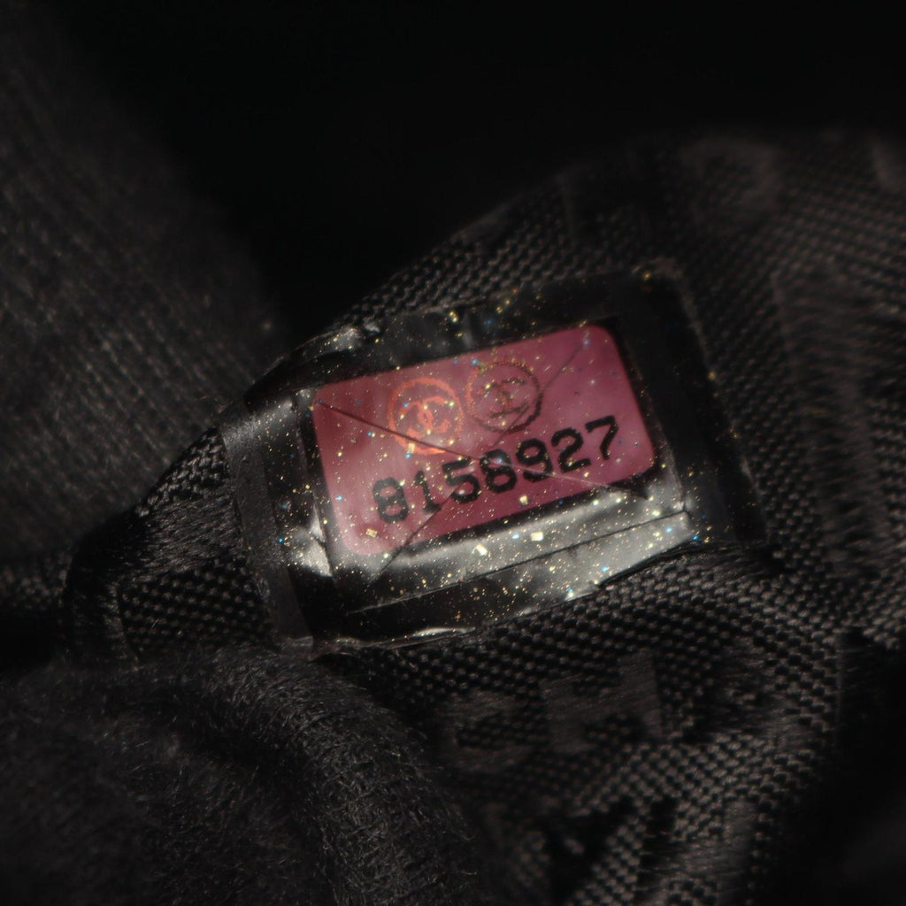 Chanel Tote Bag Choco Bar Black Lambskin CC Logo — view 5