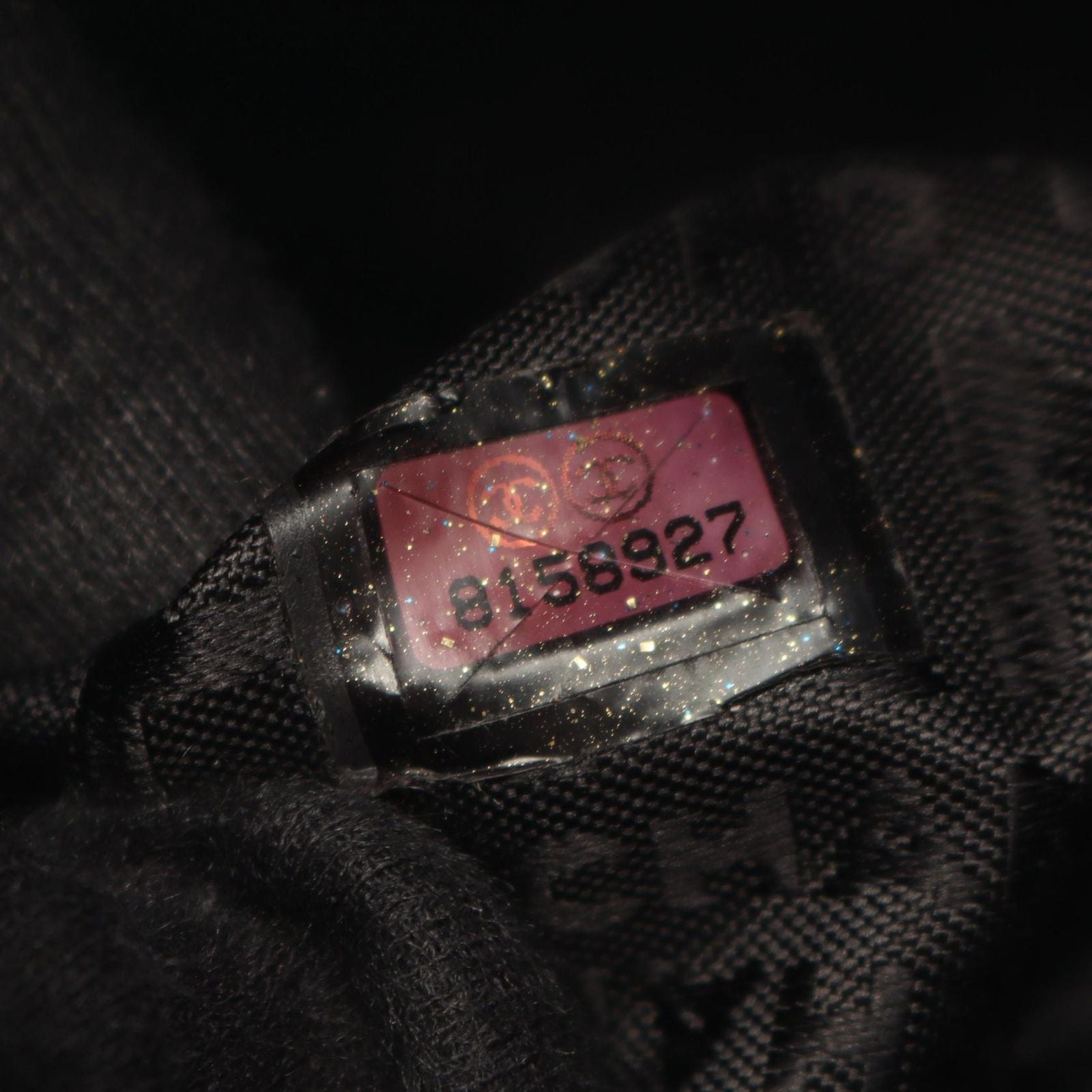 Chanel Tote Bag Choco Bar Black Lambskin CC Logo — view 5