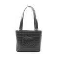 Chanel Tote Bag Choco Bar Black Lambskin CC Logo