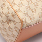 Loewe Tote Bag Repeat Anagram Beige Canvas Leather — view 8