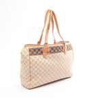 Loewe Tote Bag Repeat Anagram Beige Canvas Leather — view 2
