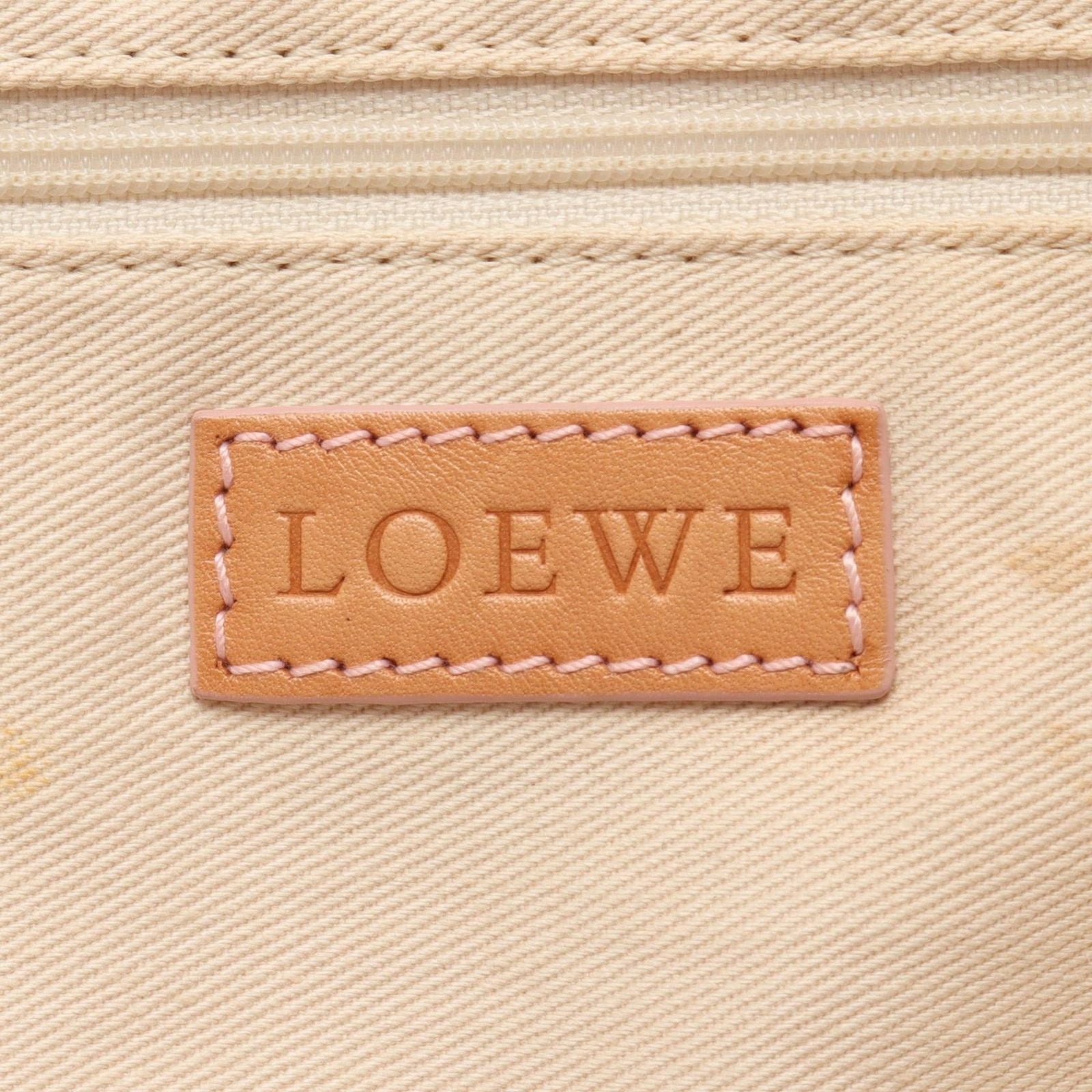 Loewe Tote Bag Repeat Anagram Beige Canvas Leather — view 4