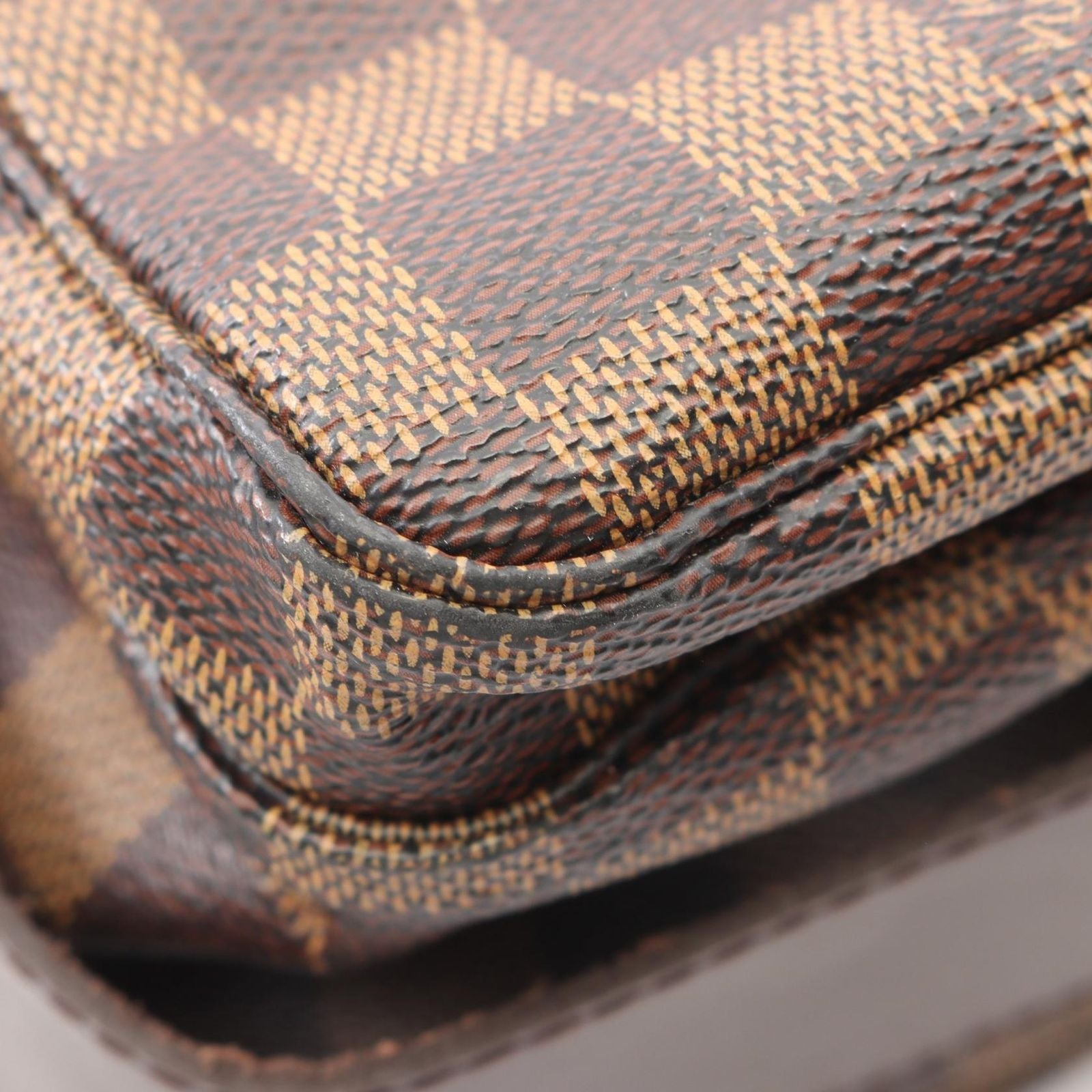 Louis Vuitton Shoulder Bag Naviglio Damier Ebene Canvas Leather — view 7