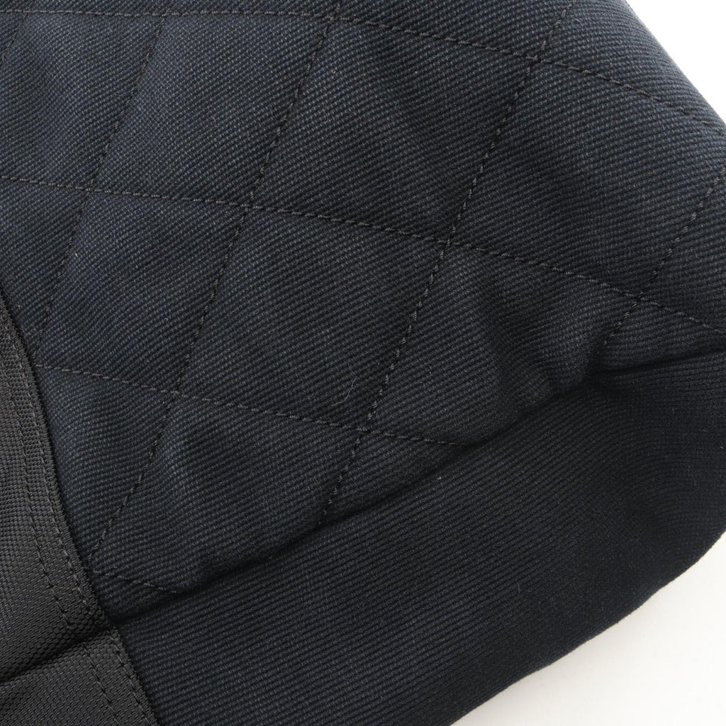 Chanel Tote Bag Paris Biarritz MM Black Canvas Leather MM — view 8