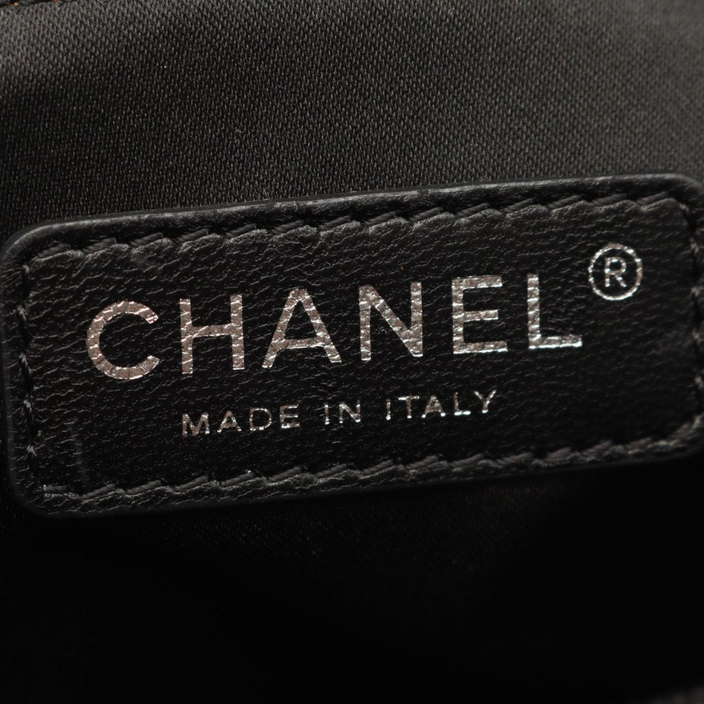 Chanel Tote Bag Paris Biarritz MM Black Canvas Leather MM — view 4