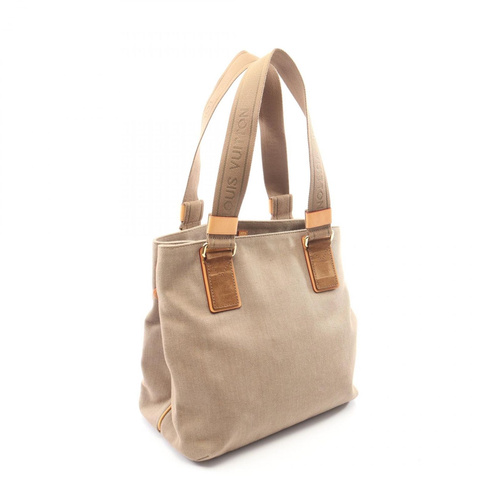 Louis Vuitton Tote Bag Plan Soleil Cabas PM Beige Canvas Leather — view 2