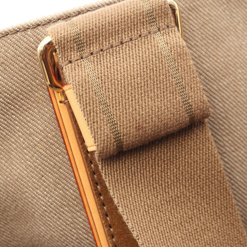 Louis Vuitton Tote Bag Plan Soleil Cabas PM Beige Canvas Leather — view 7