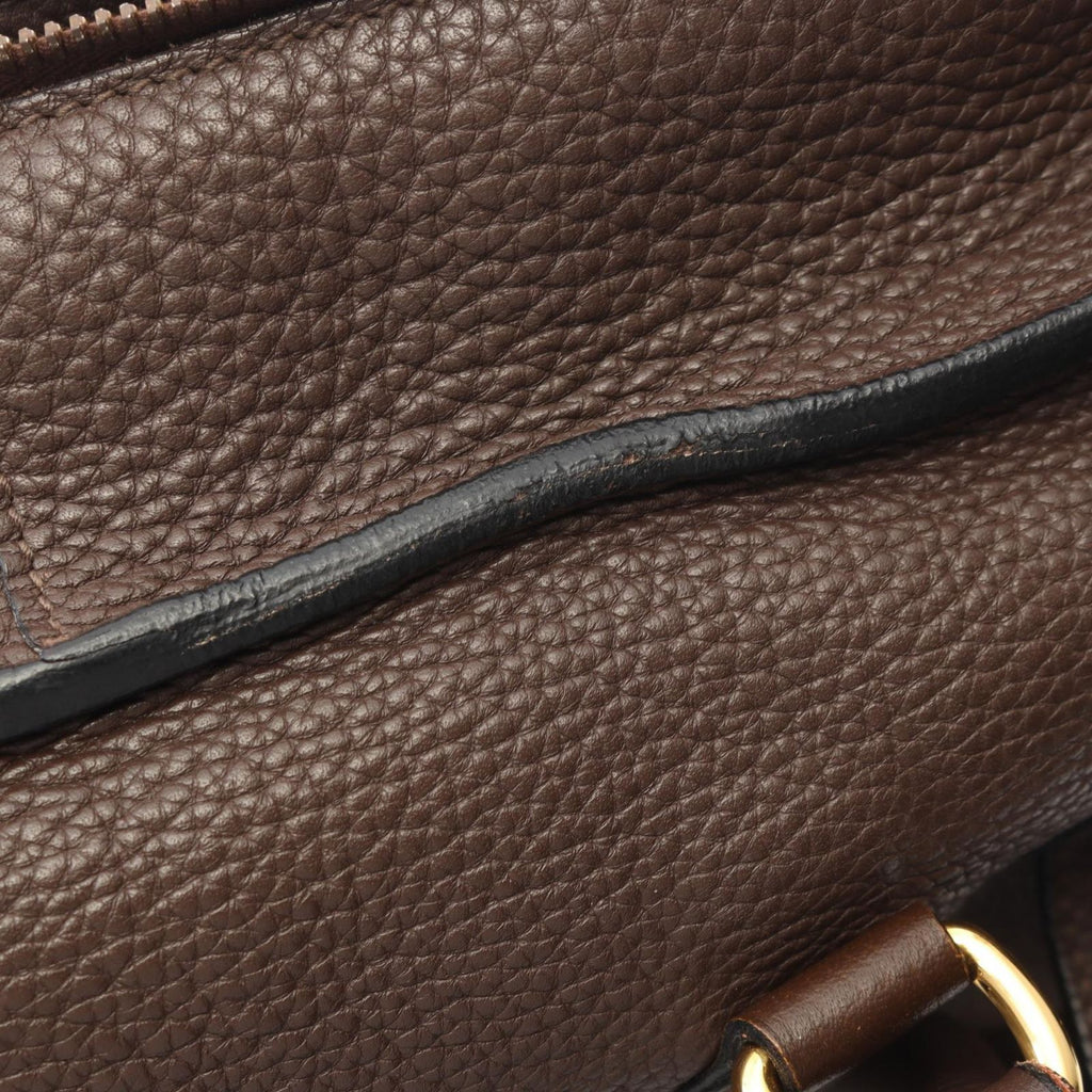 Hermes Pur Sangle 35 Havana Leather Handbag — view 6