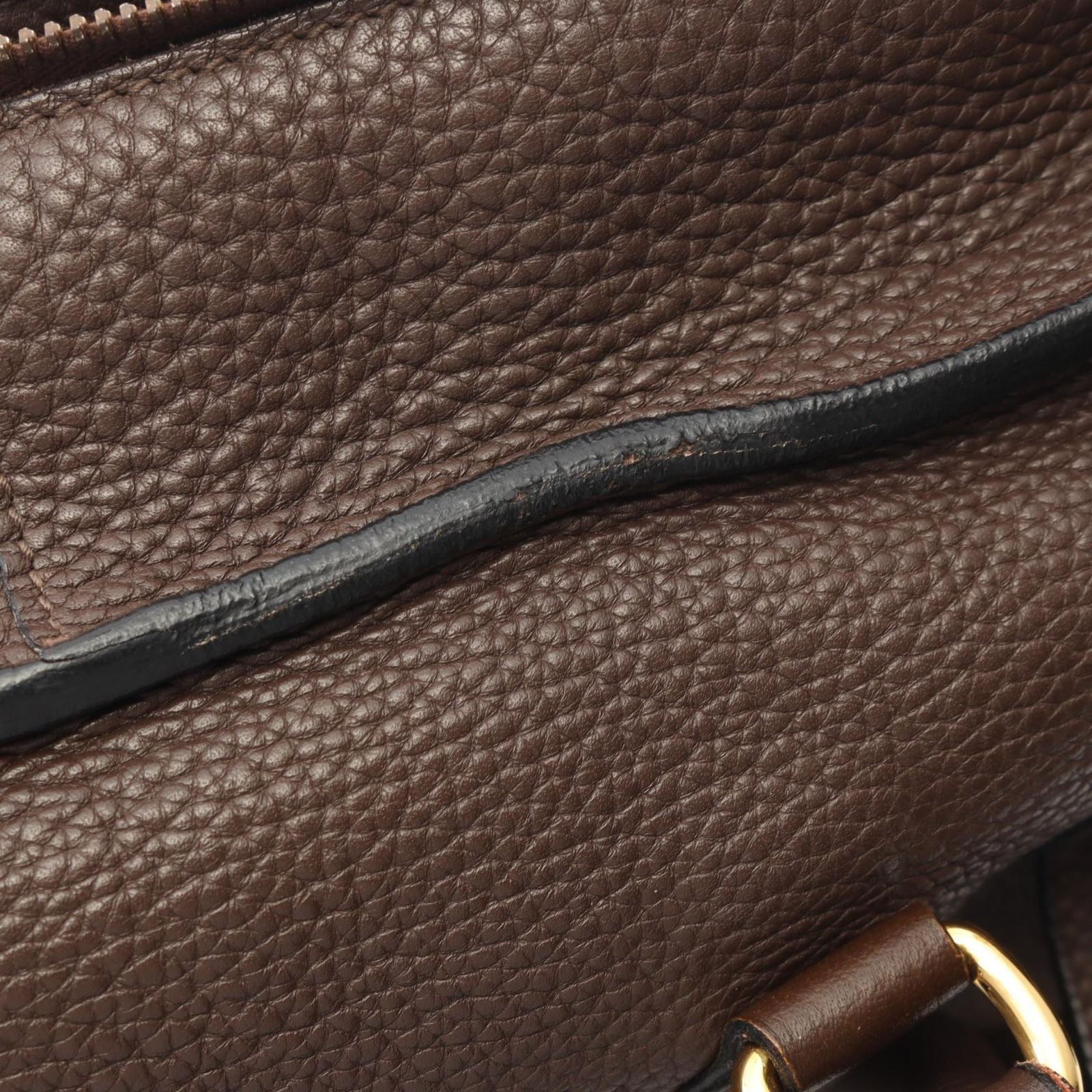 Hermes Pur Sangle 35 Havana Leather Handbag — view 6