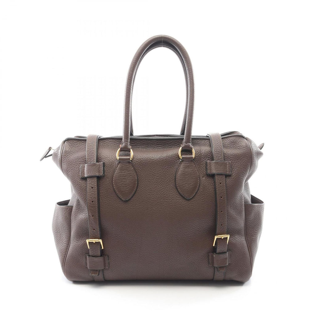 Hermes Pur Sangle 35 Havana Leather Handbag