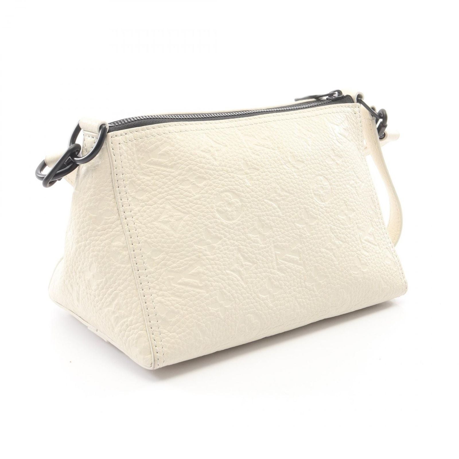 Louis Vuitton Shoulder Bag Triangle Messenger 2-Way White Leather — view 2