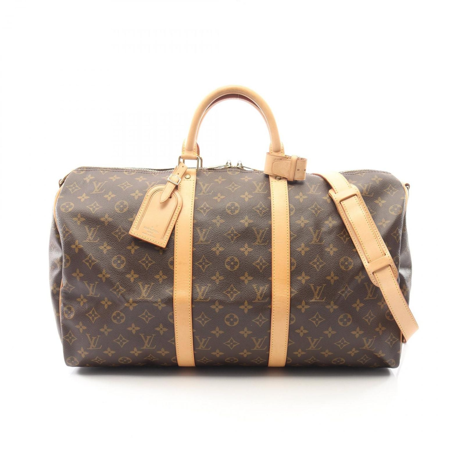Louis Vuitton Boston Bag Keepall Bandouliere 50 2-Way Canvas Leather
