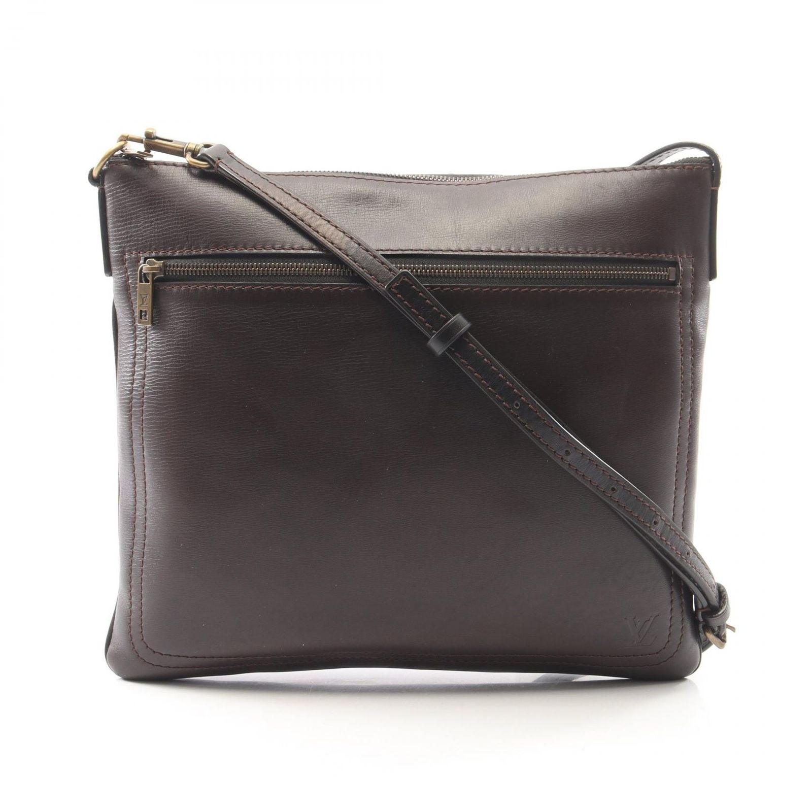 Louis Vuitton Shoulder Bag Sac Plat Utah Cafe Leather Sac