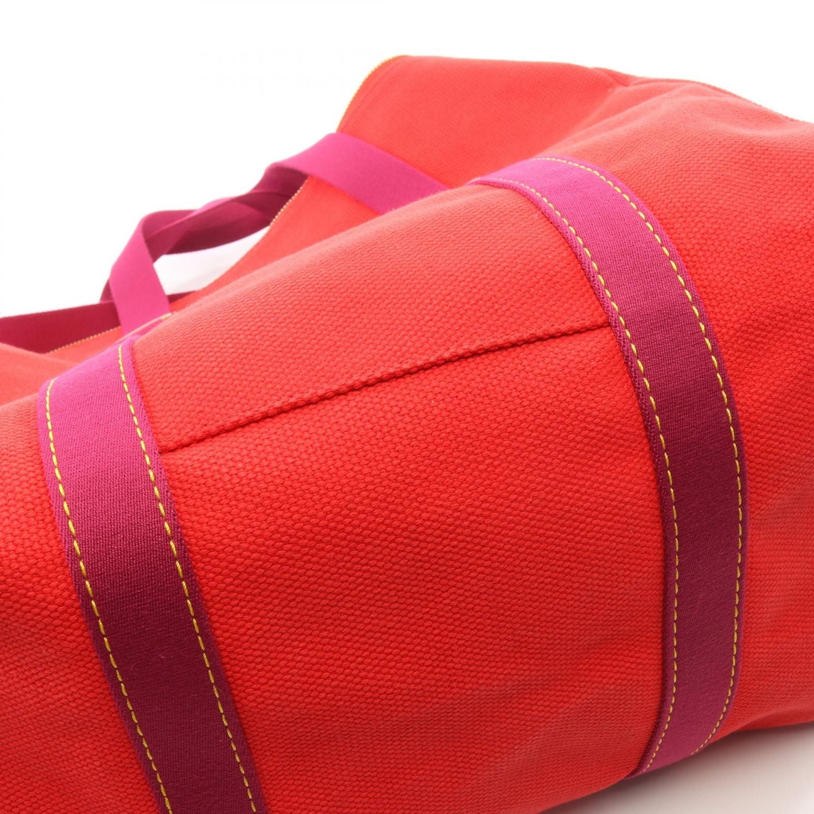 Louis Vuitton Boston Bag Sac Weekend Rouge Canvas — view 7