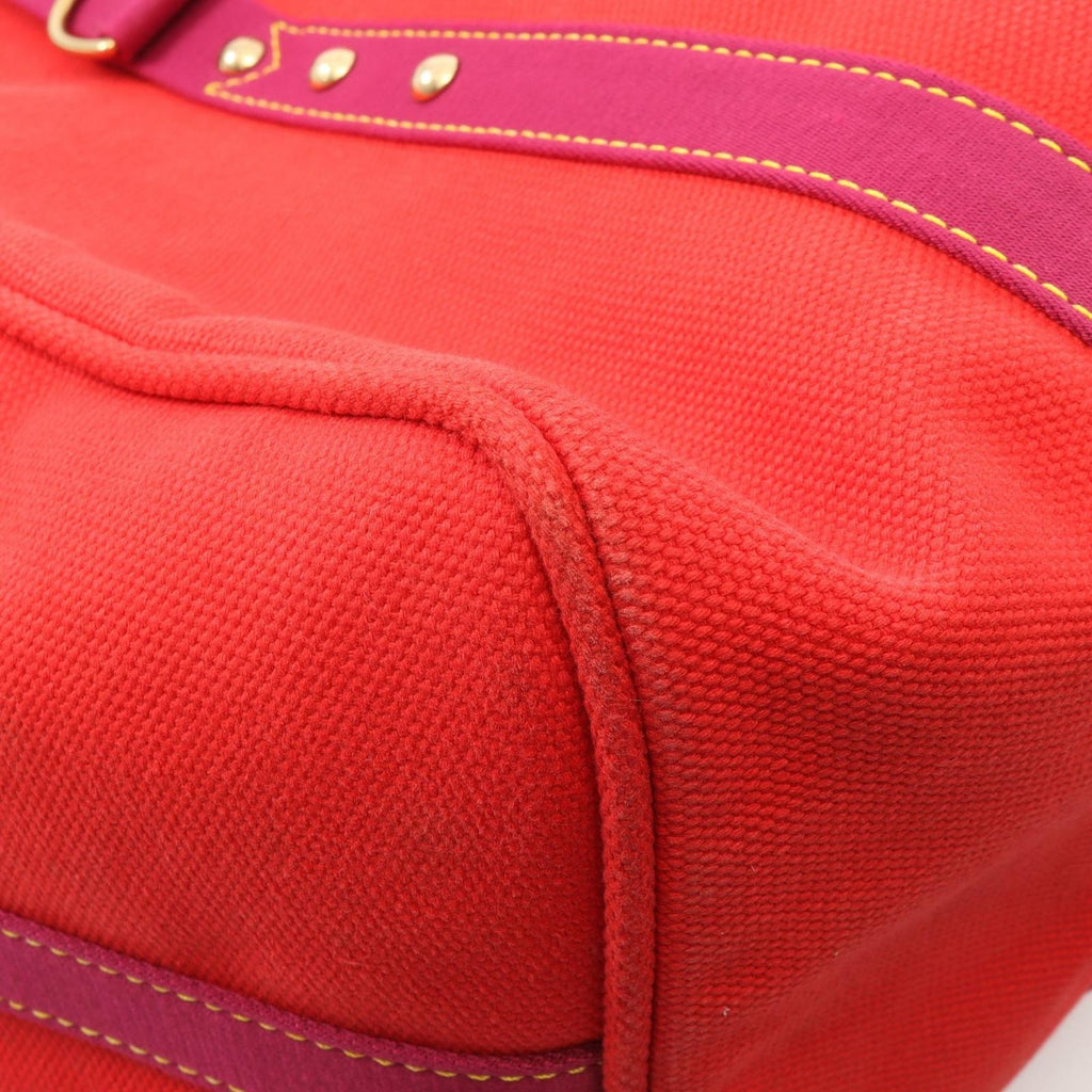 Louis Vuitton Boston Bag Sac Weekend Rouge Canvas — view 6