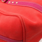 Louis Vuitton Boston Bag Sac Weekend Rouge Canvas — view 6