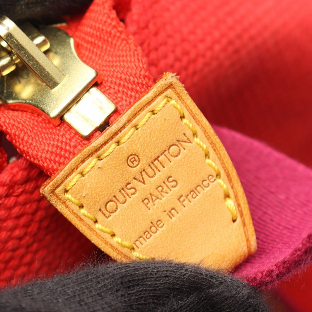 Louis Vuitton Boston Bag Sac Weekend Rouge Canvas — view 4