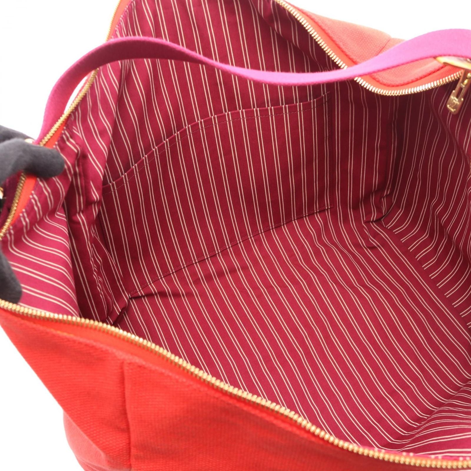 Louis Vuitton Boston Bag Sac Weekend Rouge Canvas — view 3