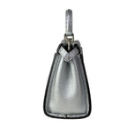 Fendi Handbag Peekaboo Iconic Small Selleria Silver Leather — view 2