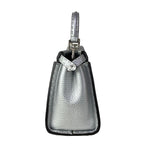 Fendi Handbag Peekaboo Iconic Small Selleria Silver Leather — view 4
