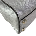 Fendi Handbag Peekaboo Iconic Small Selleria Silver Leather — view 8