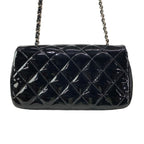 Chanel Shoulder Bag Extra Mini Quilted Black Chain Silver Leather — view 3