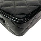 Chanel Shoulder Bag Extra Mini Quilted Black Chain Silver Leather — view 8