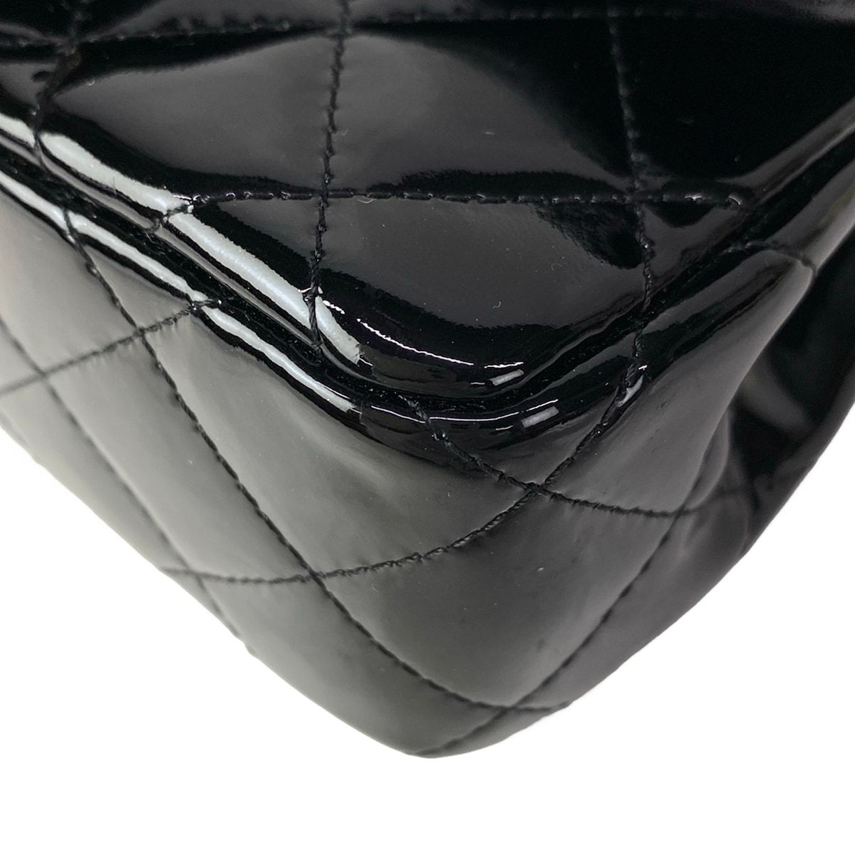 Chanel Shoulder Bag Extra Mini Quilted Black Chain Silver Leather — view 7