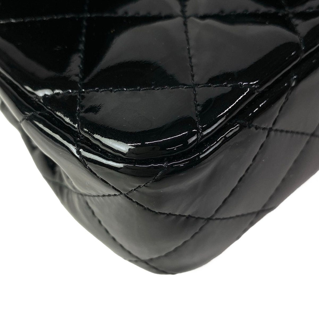 Chanel Shoulder Bag Extra Mini Quilted Black Chain Silver Leather — view 6