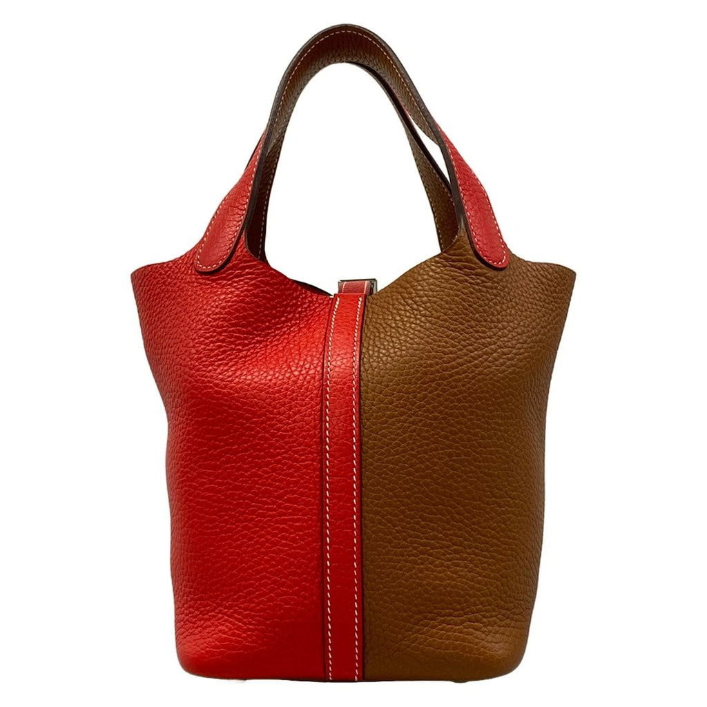 Hermes Handbag Picotin Lock Kazak PM Rouge Cou Gold Silver — view 4