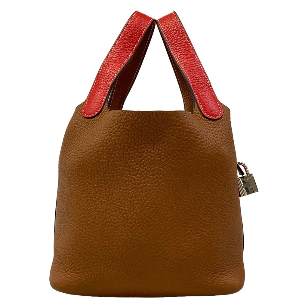 Hermes Handbag Picotin Lock Kazak PM Rouge Cou Gold Silver — view 3