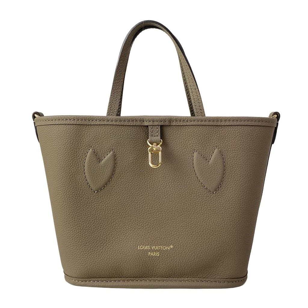 Louis Vuitton Tote Bag Monogram Neverfull Inside Out BB Dark Fango Leather Cowhide