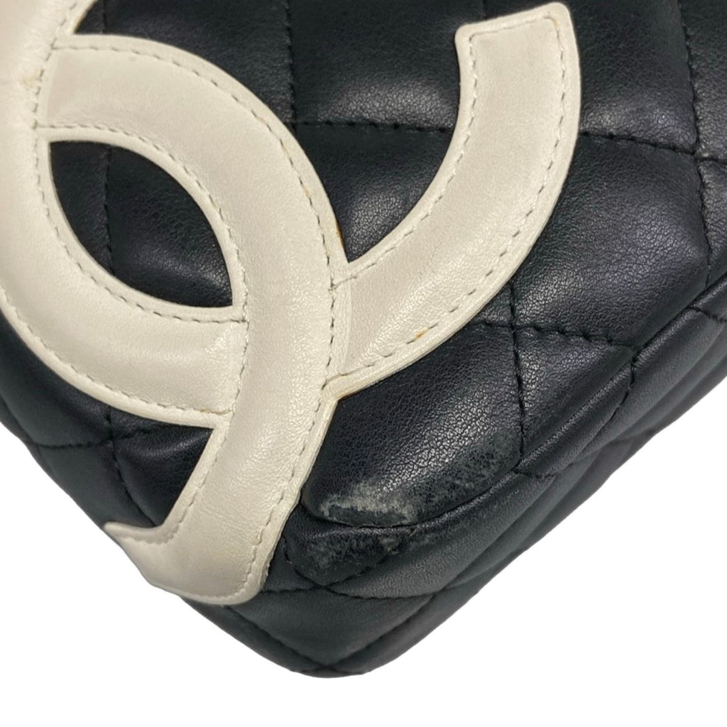 Chanel Shoulder Bag Cambon Line Black Silver Lambskin — view 7