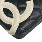 Chanel Shoulder Bag Cambon Line Black Silver Lambskin — view 7