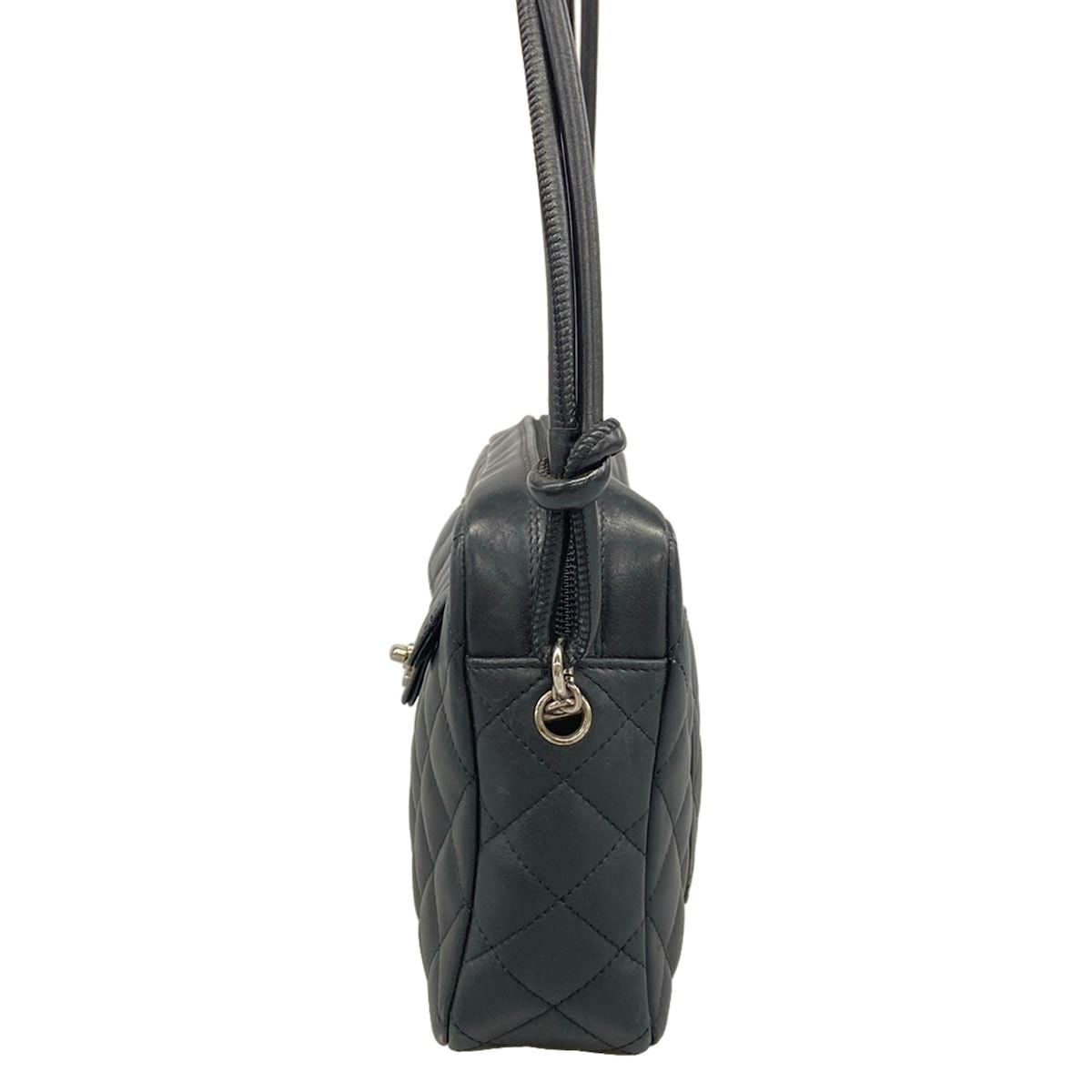 Chanel Shoulder Bag Cambon Line Black Silver Lambskin — view 4