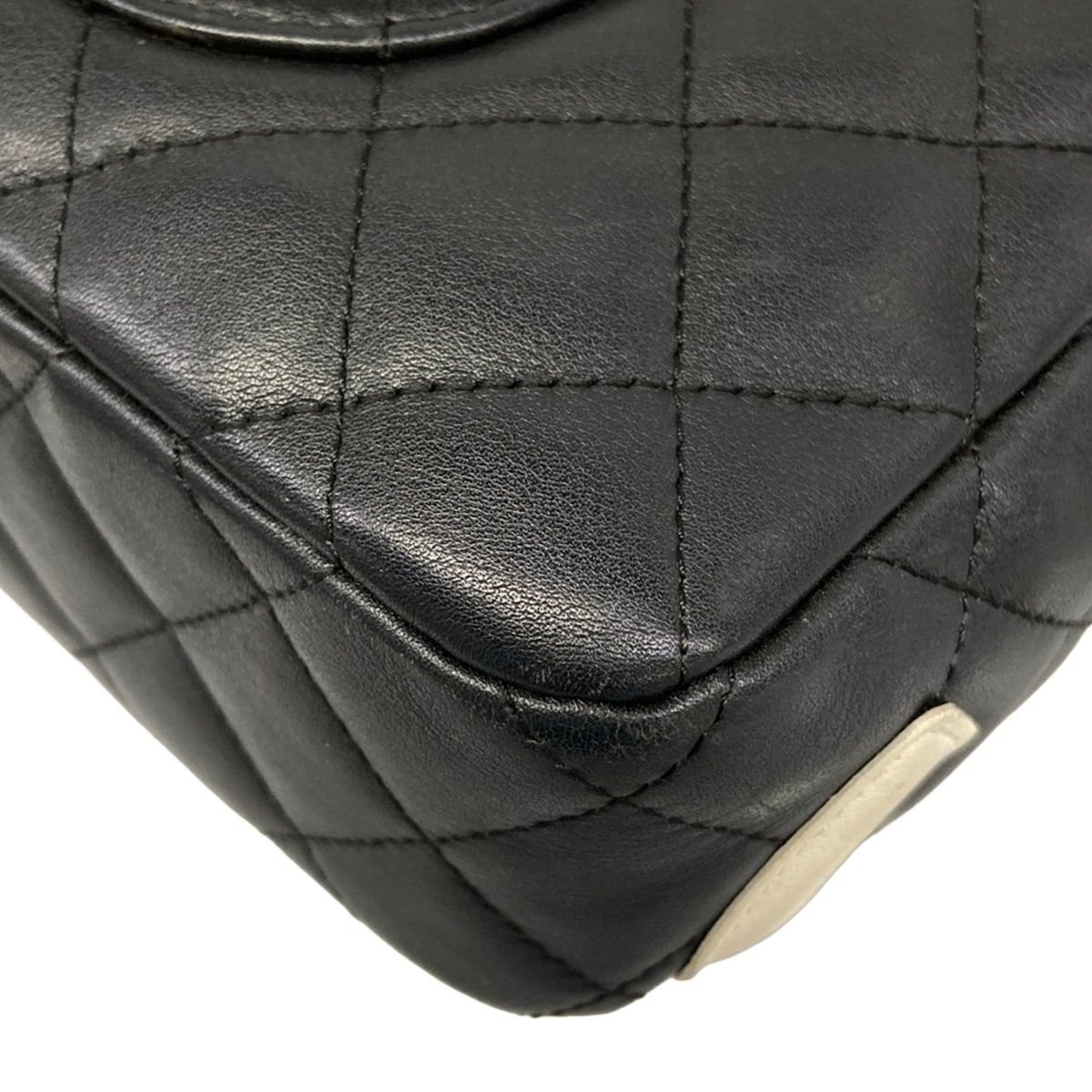 Chanel Shoulder Bag Cambon Line Black Silver Lambskin — view 8