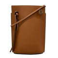 Loewe Shoulder Bag Dice Pocket Brown Leather