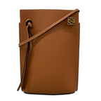 Loewe Shoulder Bag Dice Pocket Brown Leather
