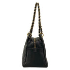 Chanel Shoulder Bag Petit Timeless Tote Quilted Black Chain Gold — view 4