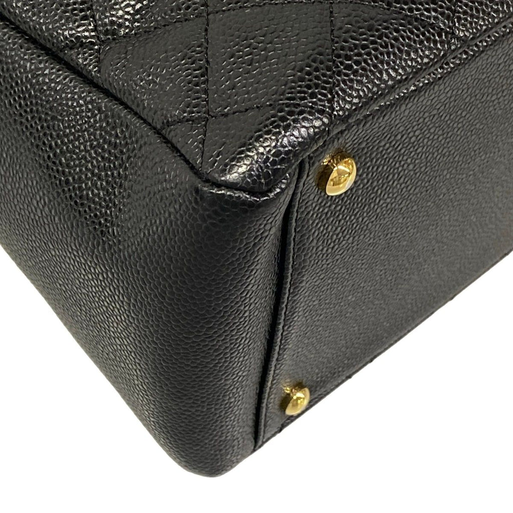 Chanel Shoulder Bag Petit Timeless Tote Quilted Black Chain Gold — view 6