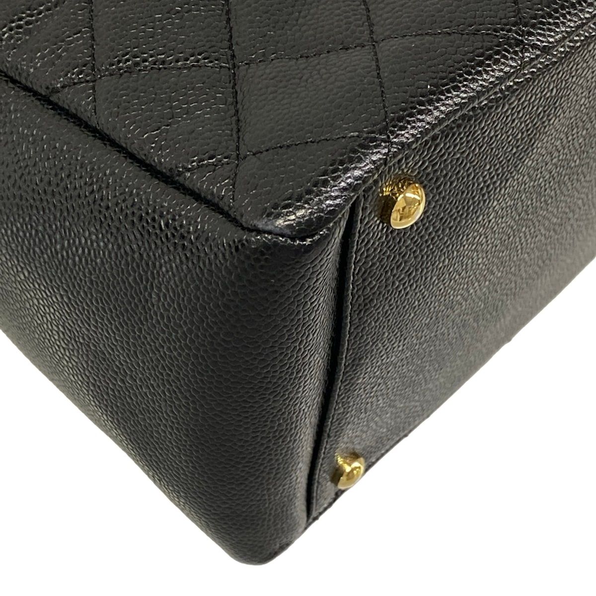 Chanel Shoulder Bag Petit Timeless Tote Quilted Black Chain Gold — view 8
