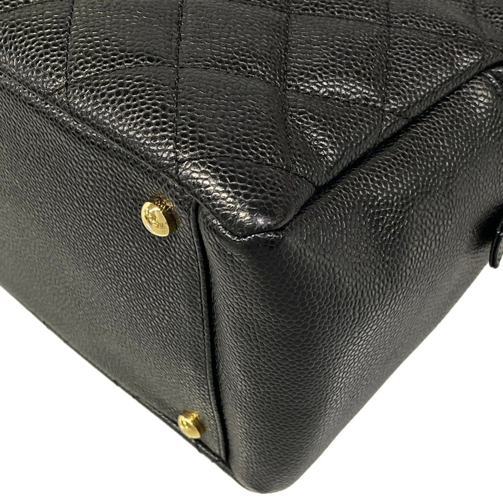 Chanel Shoulder Bag Petit Timeless Tote Quilted Black Chain Gold — view 7
