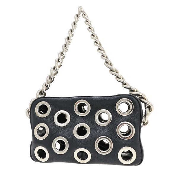 Prada Perforated Chain Shoulder Bag