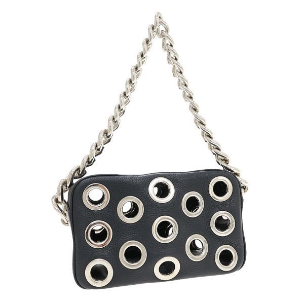 Prada Perforated Chain Shoulder Bag — view 3