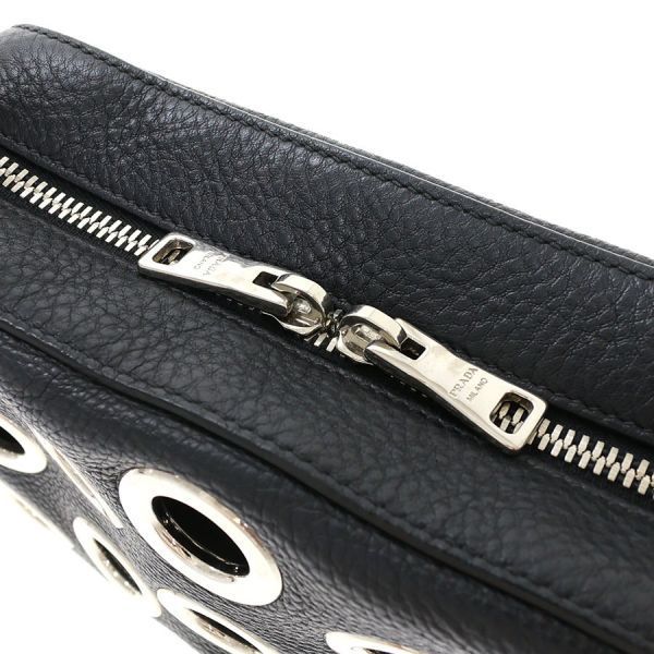 Prada Perforated Chain Shoulder Bag — view 7