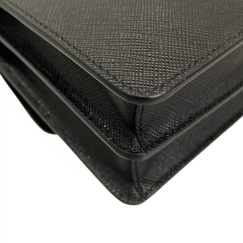 Prada Shoulder Bag Saffiano Leather Black — view 8