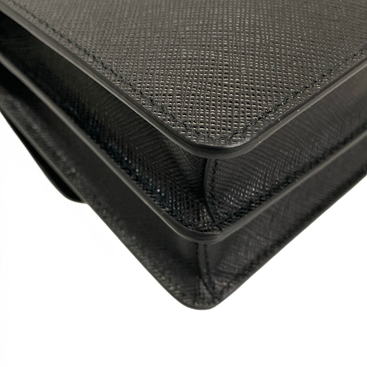 Prada Shoulder Bag Saffiano Leather Black — view 8