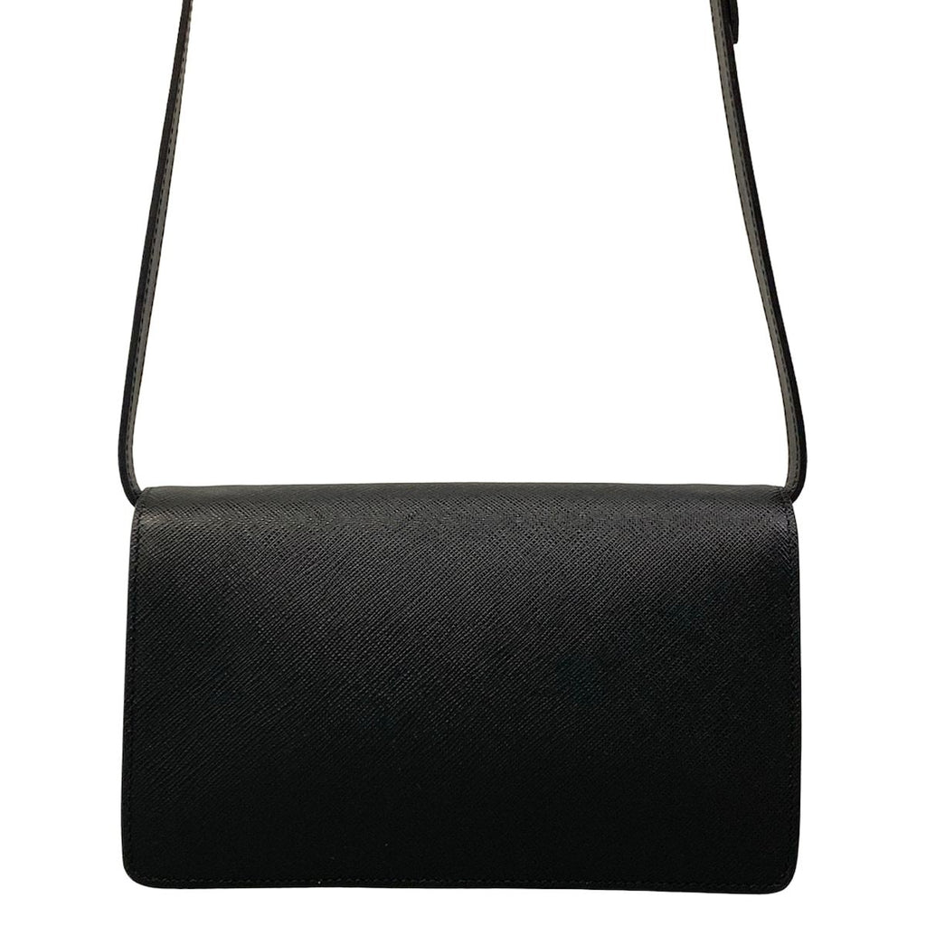 Prada Shoulder Bag Saffiano Leather Black — view 3